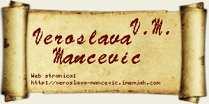 Veroslava Mančević vizit kartica